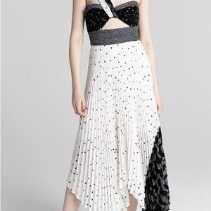 A.L.C. Black and White Asymmetrical Dress